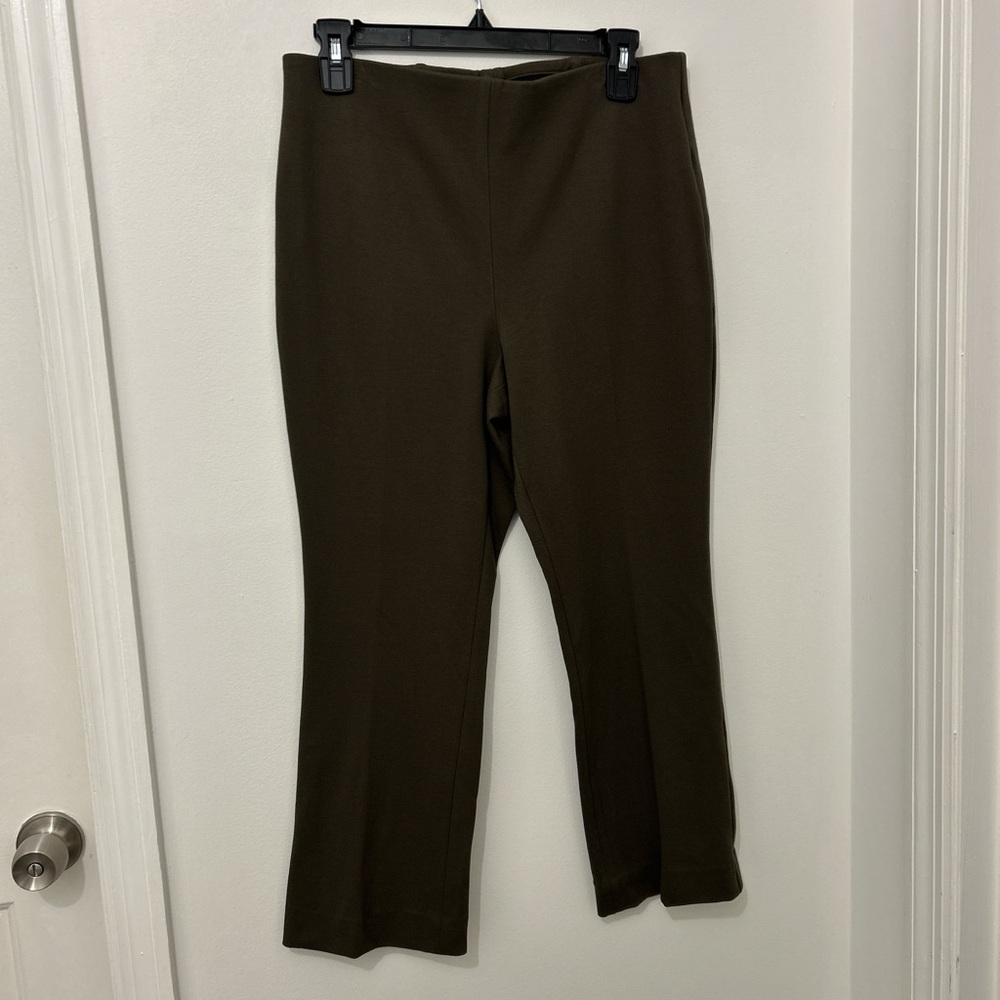 Talbots Olive Green Women’s Boot Cut Montauk Pant Size 8P Career Office Academia